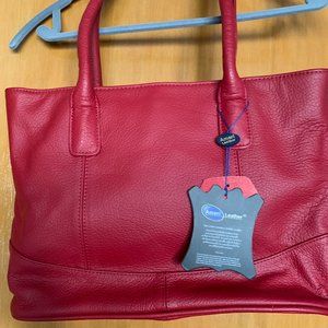 Amerileather Casual Handbag Tote Bag Red NWT